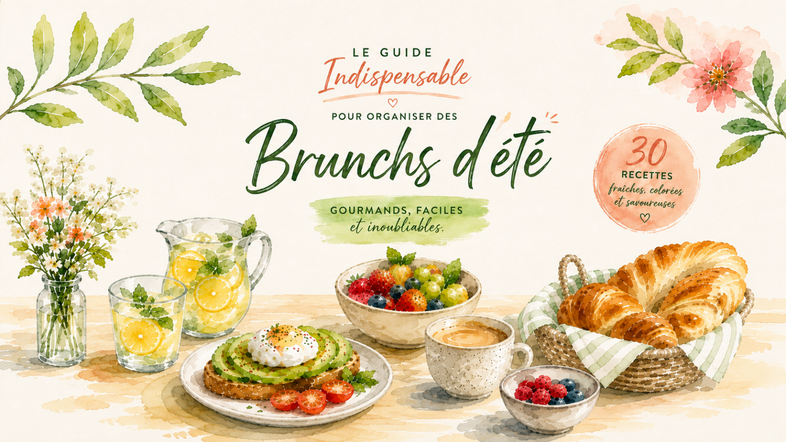 Couverture de l'ebook Les brunchs d'été