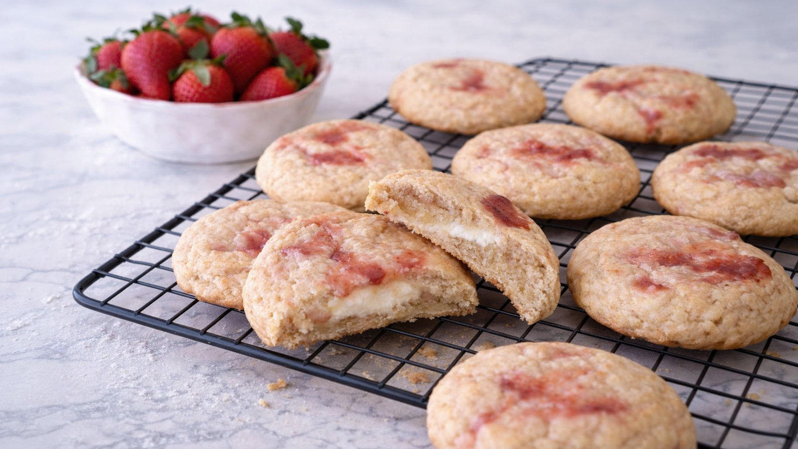 Cookies cheesecake fraise